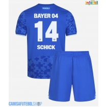 Camisa de time de futebol Bayer Leverkusen Patrik Schick #14 Replicas 3º Equipamento Infantil 2025-26 Manga Curta (+ Calças curtas)